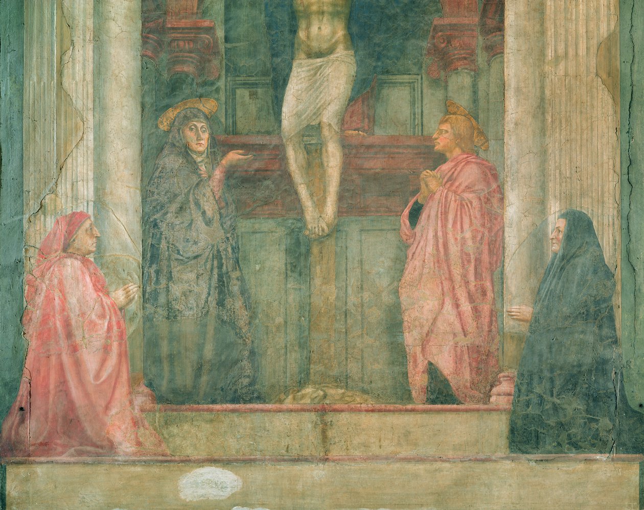 De Drie-eenheid, 1427-28 (detail) door Tommaso Masaccio