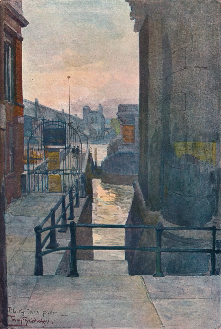 Blackfriars Pier, ca. 1901 door Tony Grubhofer