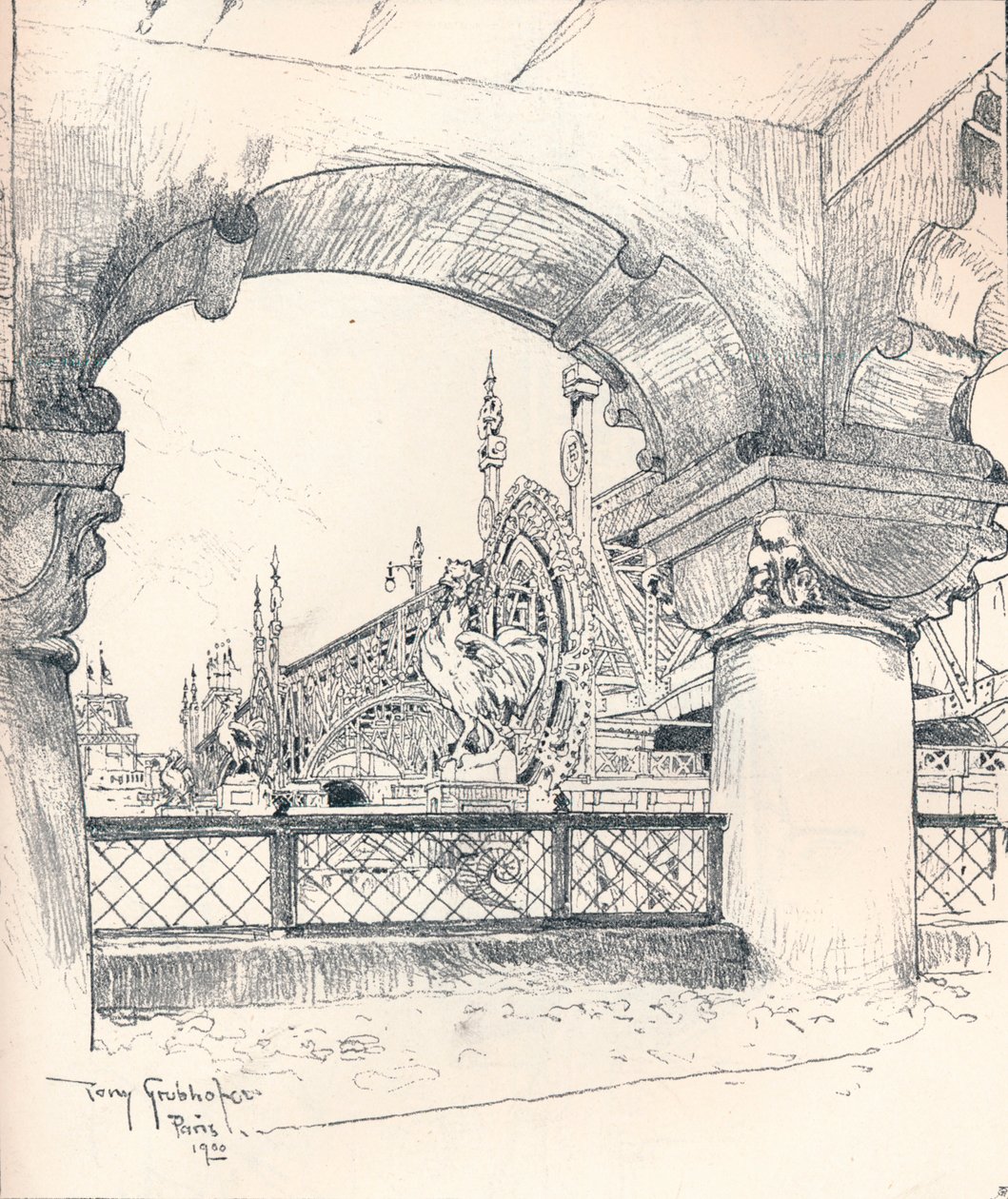 Colonnade bij de Pont des Invalides, c1900 door Tony Grubhofer