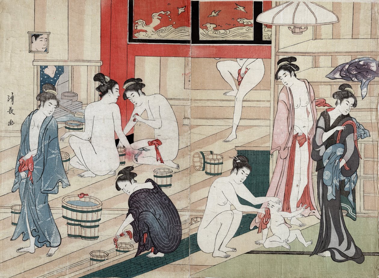 Openbaar badhuis, 1780 door Torii Kiyonaga