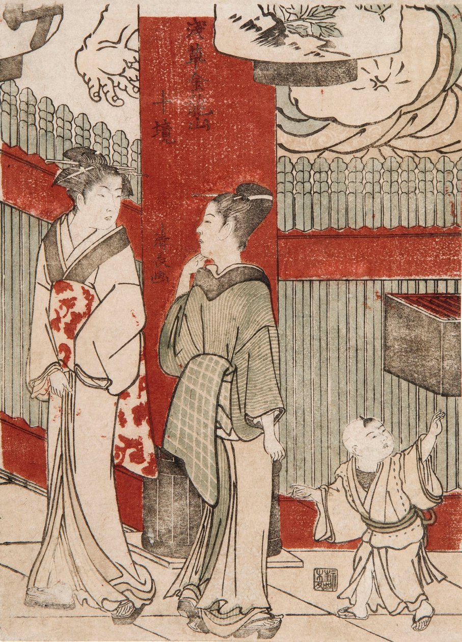 Houtsnede door Torii Kiyonaga