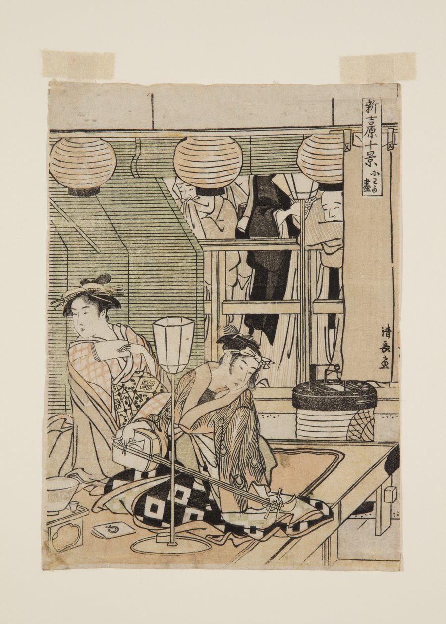(kleur houtblokdruk) door Torii Kiyonaga