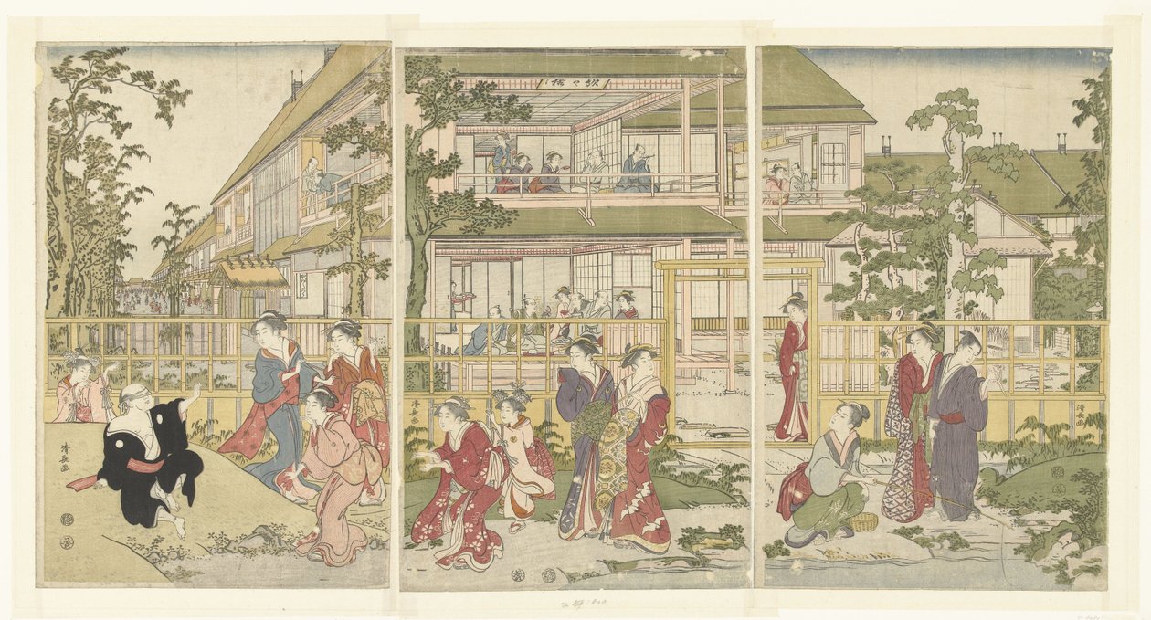 Blindemannetje spelen door Torii Kiyonaga