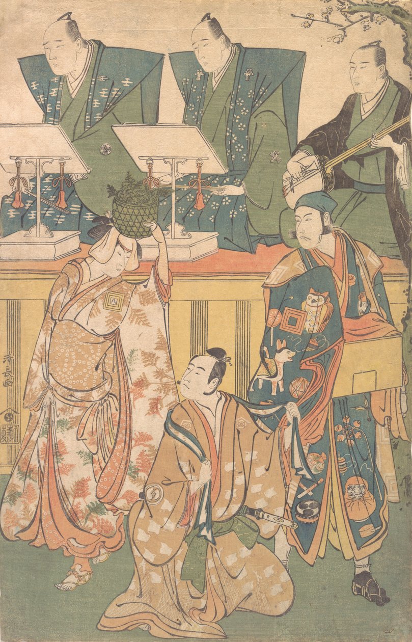 Scène uit een Drama, ca. 1788 door Torii Kiyonaga