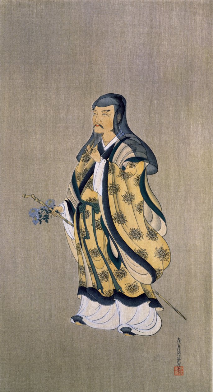Tao Qian (Tao Yuanming) (365-427), illustratie uit het tijdschrift 