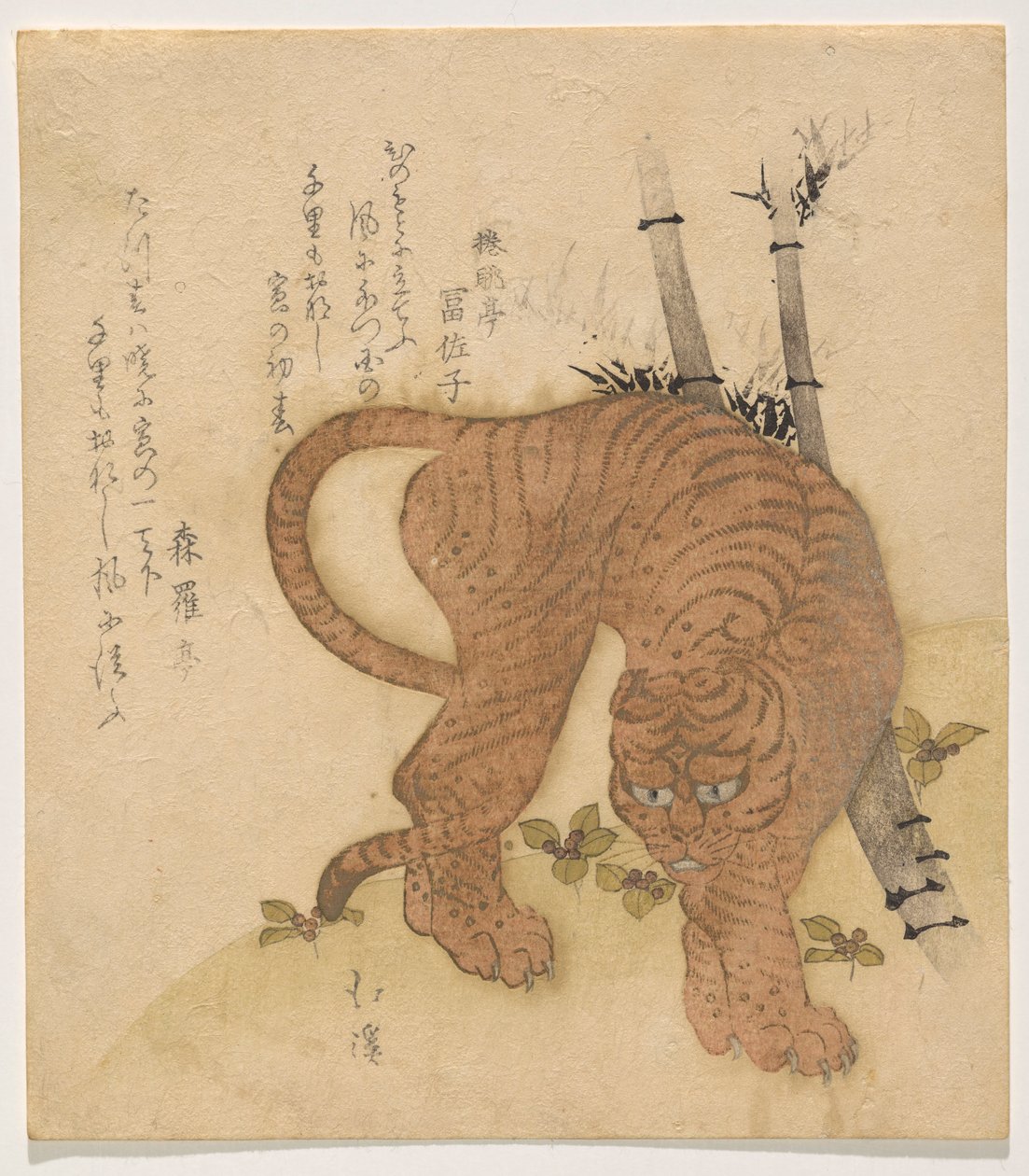 Tijger die een Pose Aannneemt door Totoya Hokkei