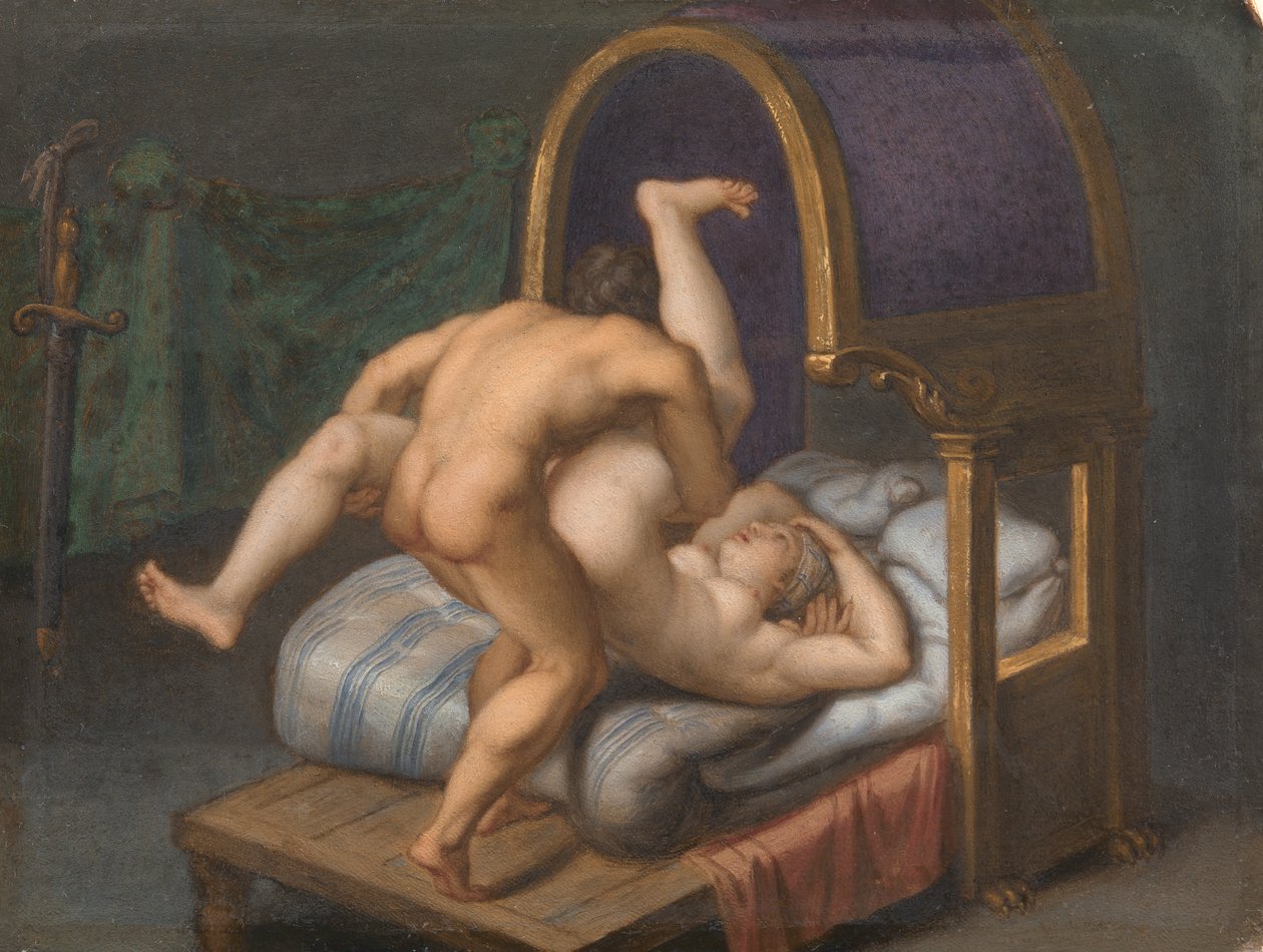 De nimf Syrinx achtervolgd door Pan door Toussaint Gelton