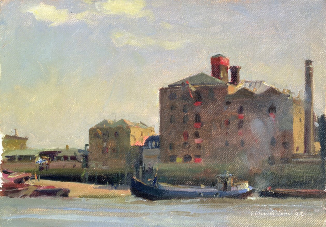 Tegen de stroom in, Rotherhithe door Trevor Chamberlain