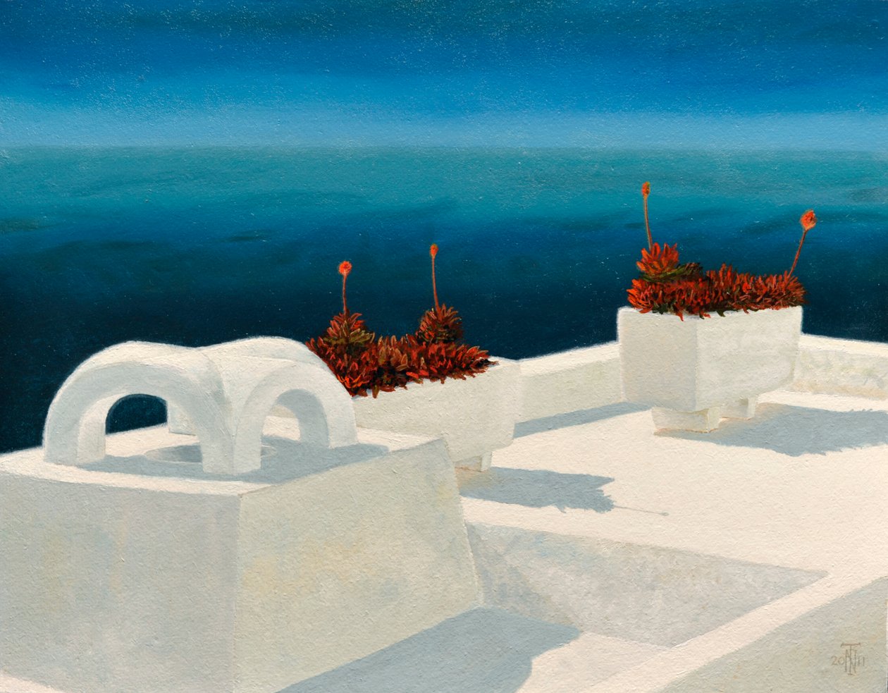 Santorini 5, 2010 door Trevor Neal