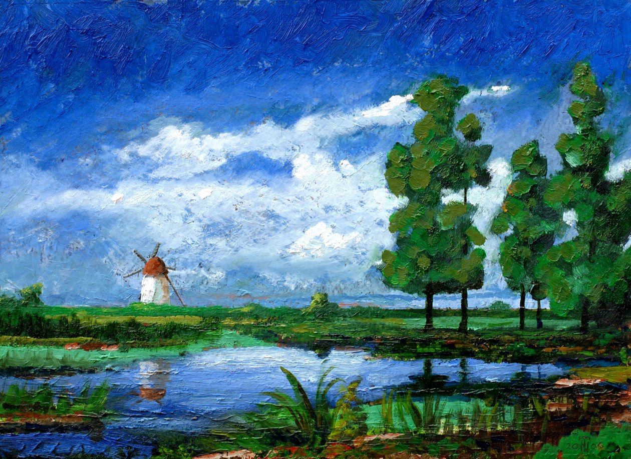 Windmolen, Holland, 2006 door Trevor Neal