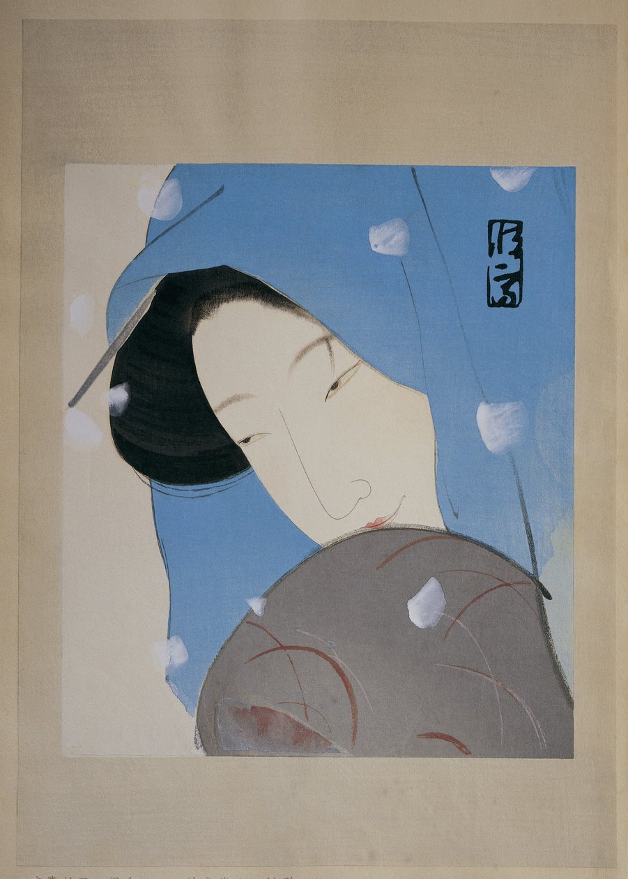 Close-up van een vrouw door Tsunetomi Kitano