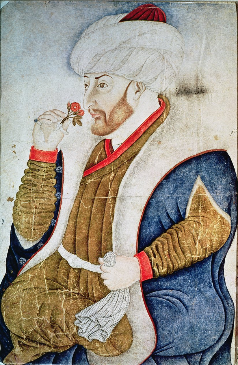 Portret van Sultan Mehmet II (1432-81) door Turkish School