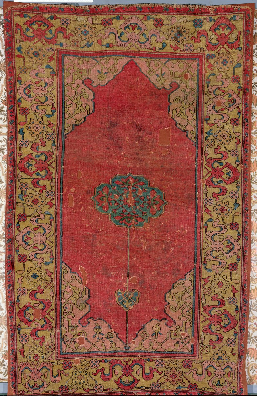 Oushak Tapijt (wol) door Turkish School