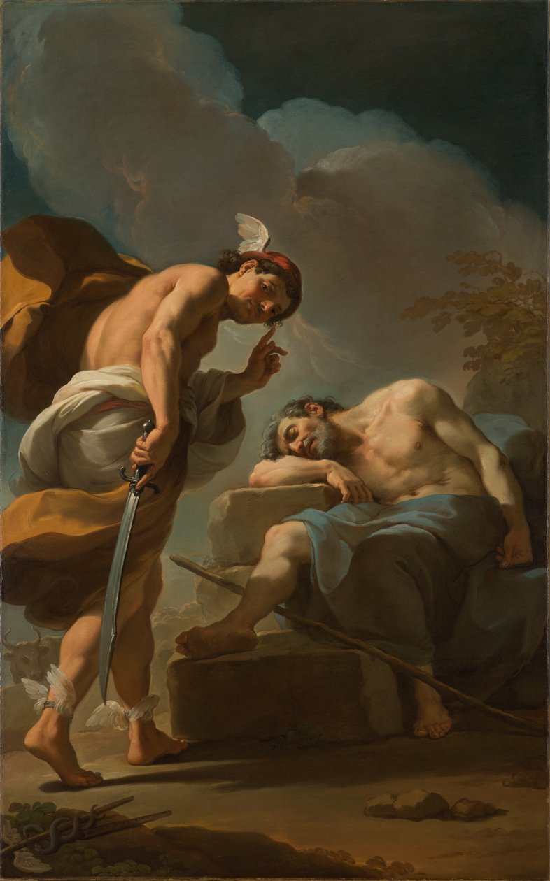 Mercurius op het punt Argus te onthoofden door Ubaldo Gandolfi