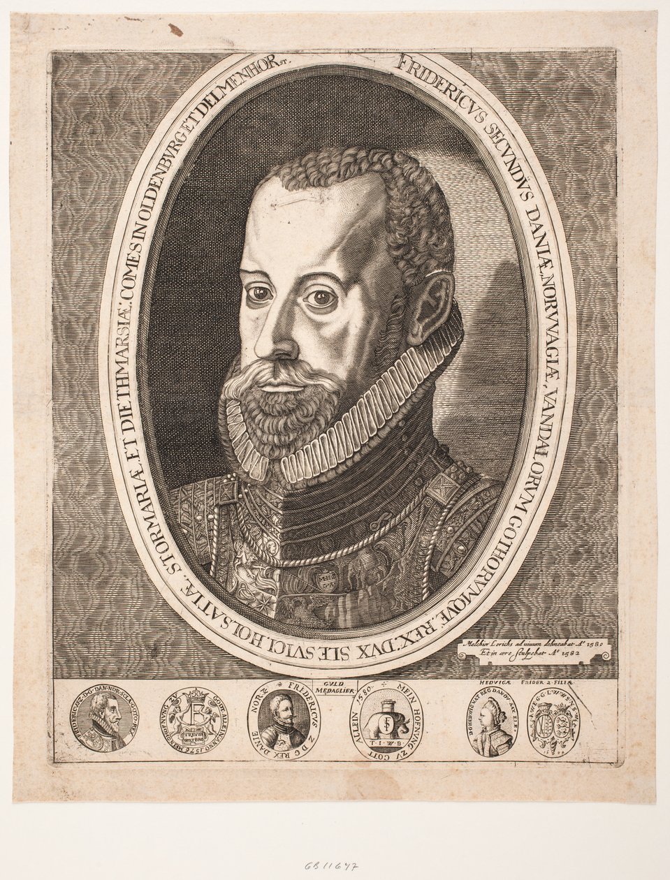 Koning Frederik II van Denemarken door Ubekendt