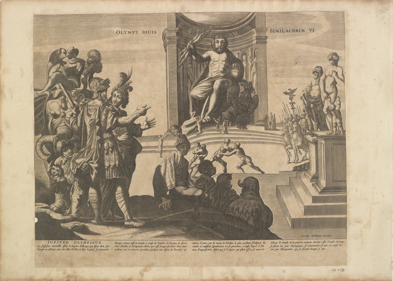 Het standbeeld van Jupiter in Olympia door Ubekendt