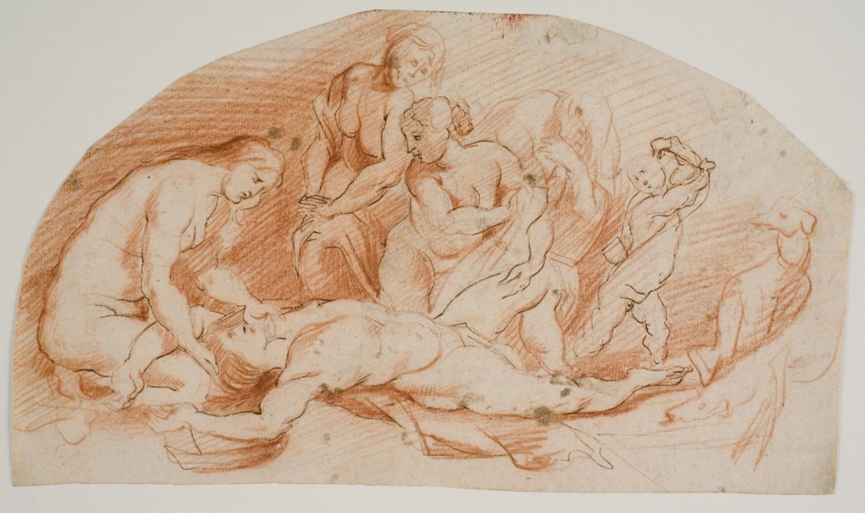 Venus treurt om de dode Adonis door Ubekendt