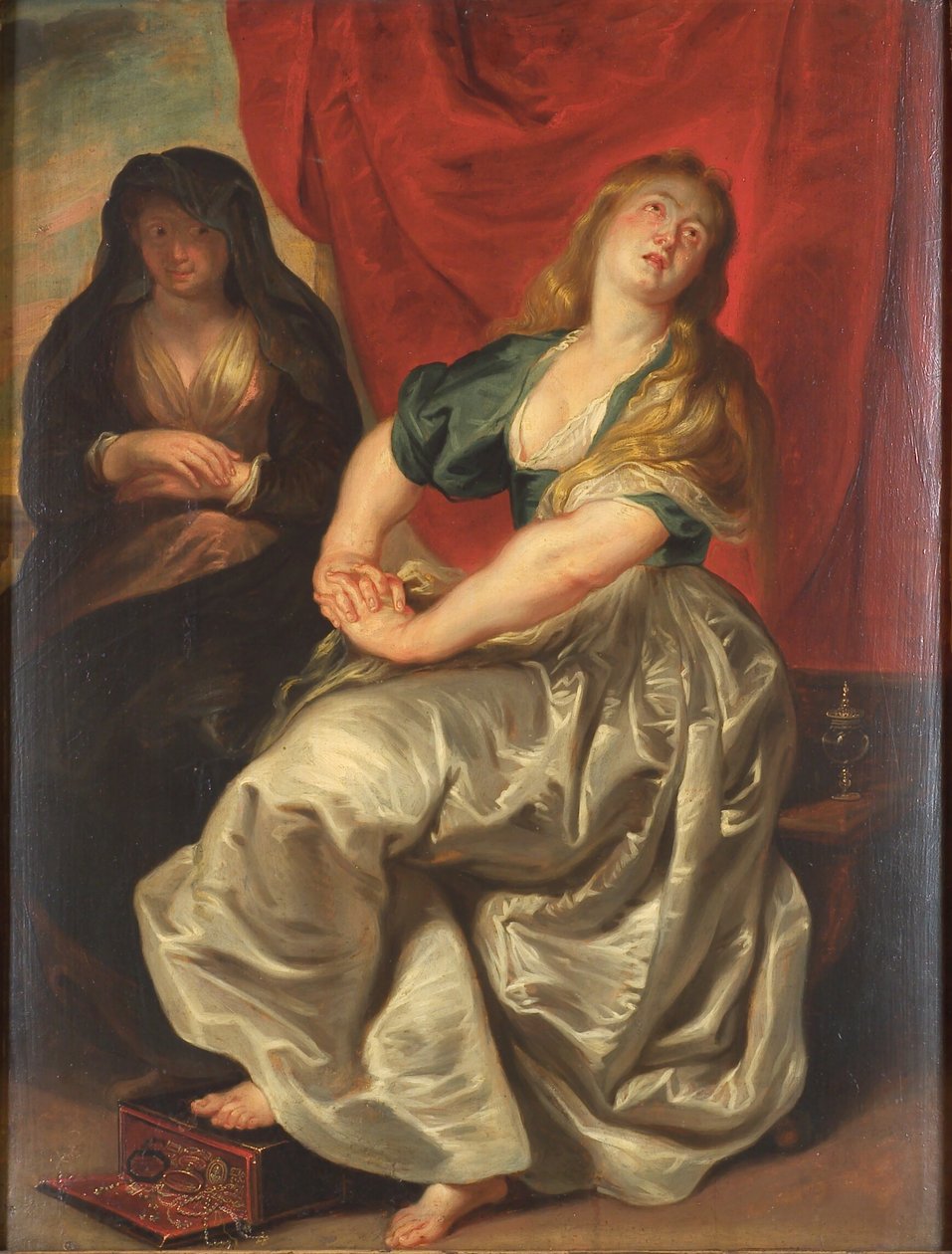De berouwvolle Magdalena door Ubekendt efter Peter Paul Rubens