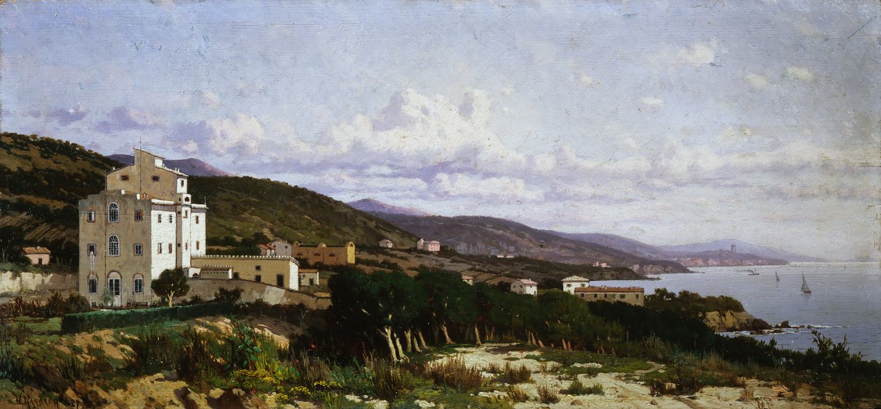 Uitzicht op Castiglioncello door Ugo Manaresi