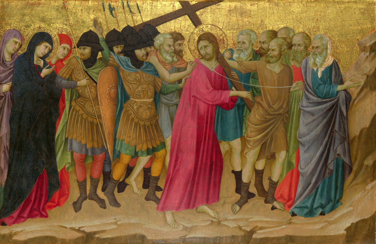 De Weg naar Golgotha door Ugolino di Nerio