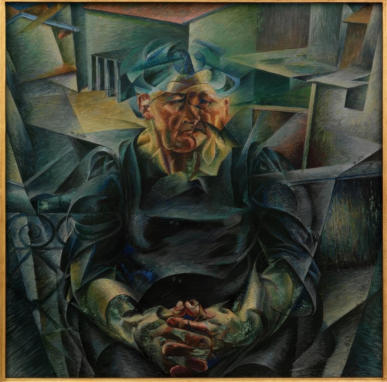Horizontale constructie door Umberto Boccioni