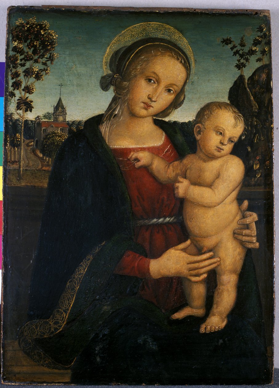 Madonna en Kind door Umbrian School