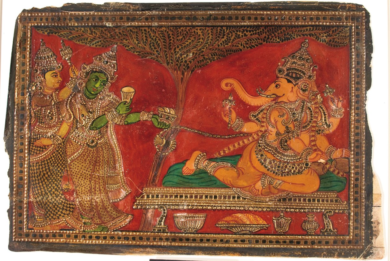 Ganesha en twee bedienden door Unbekannt Unbekannt