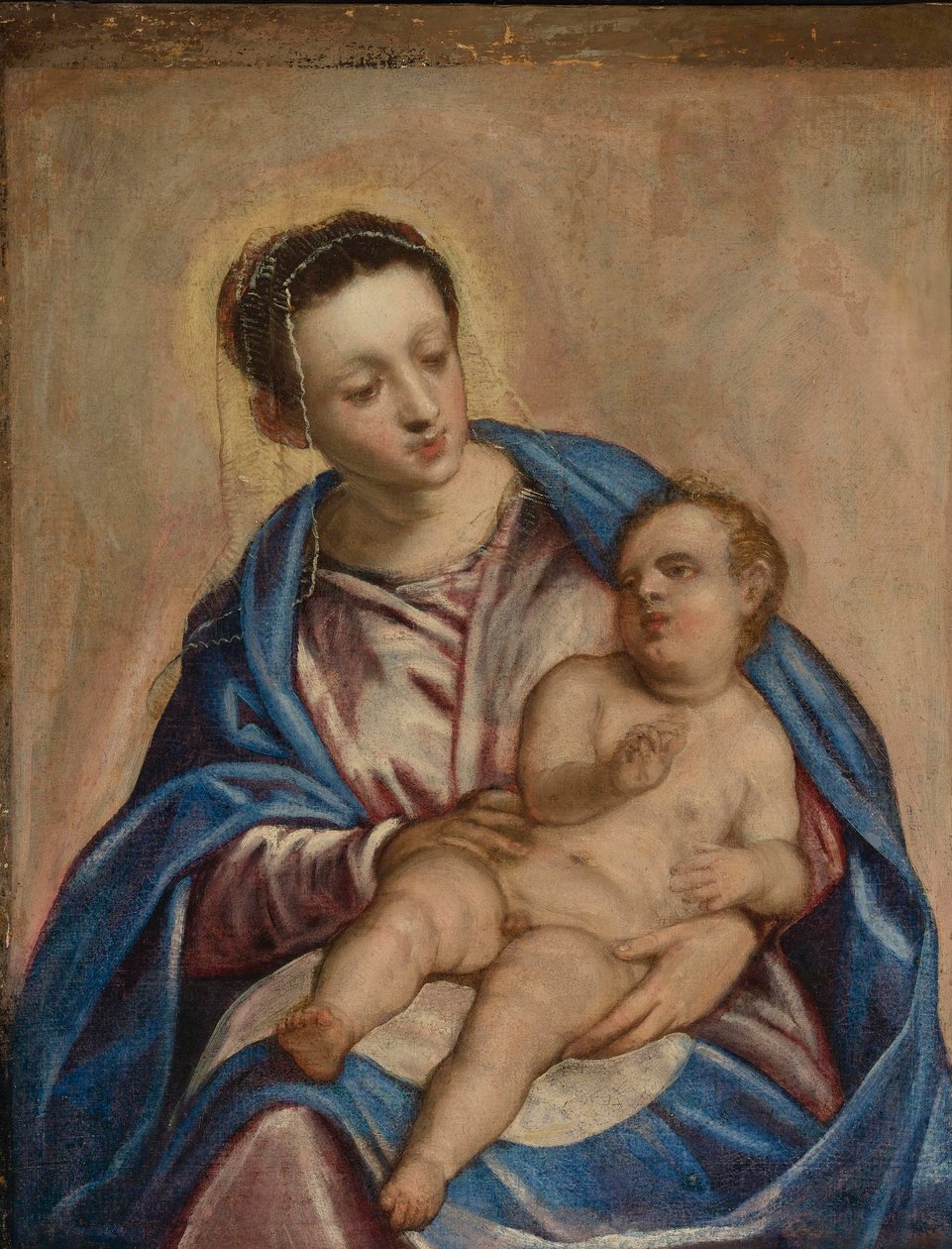 Madonna en kind door Unbekannt Unbekannt
