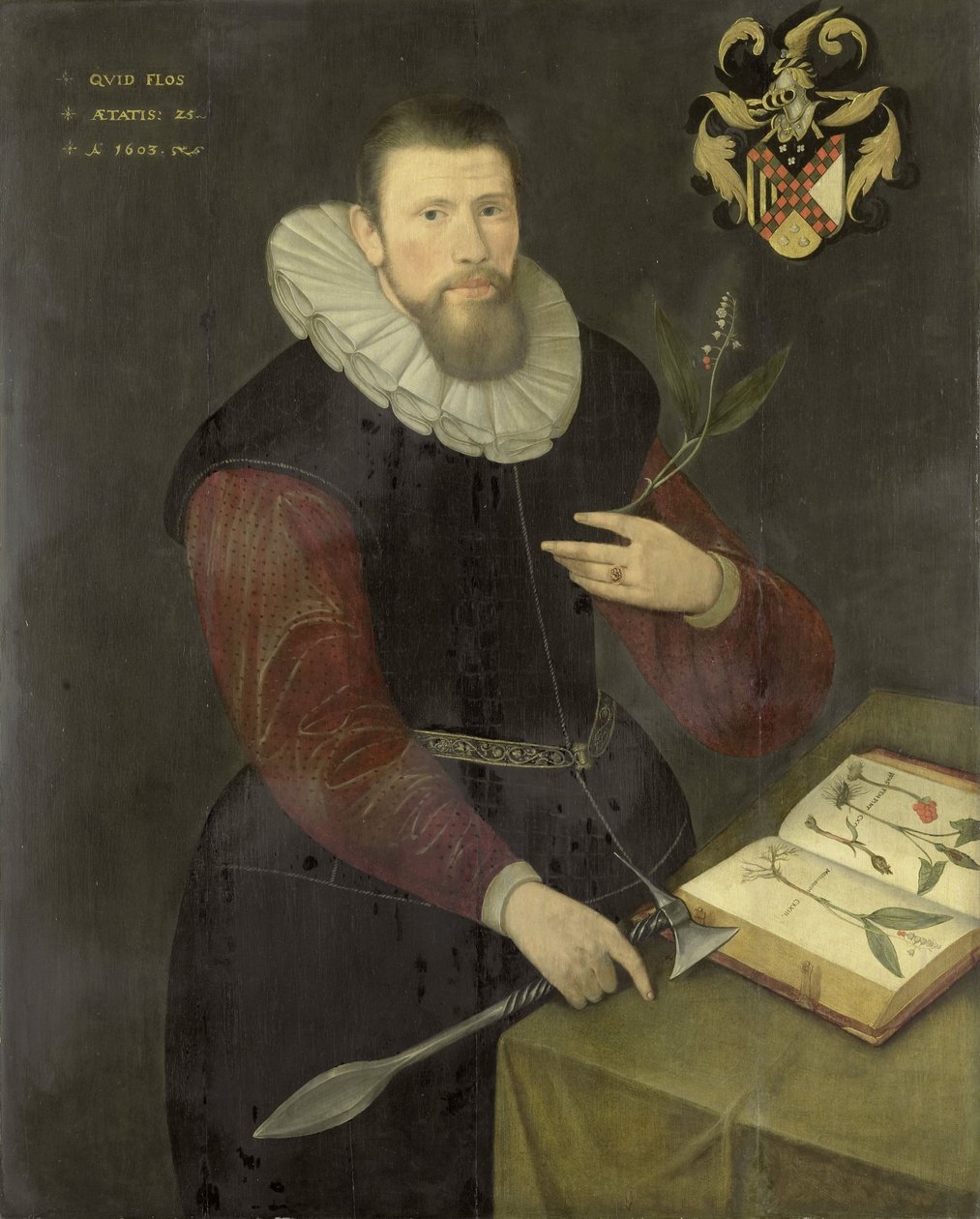 Portret van een botanicus door Unbekannt Unbekannt