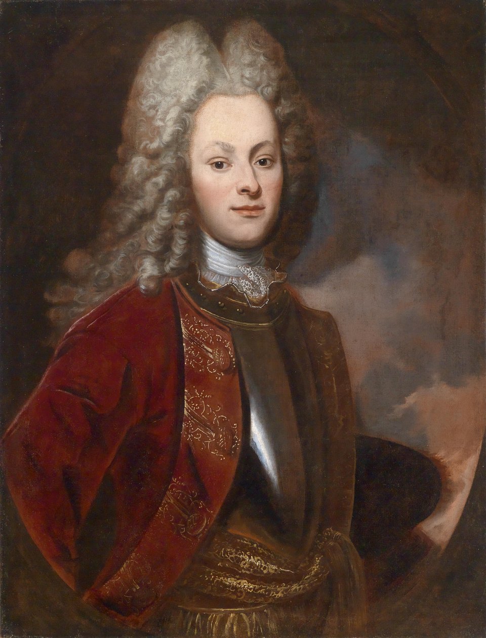 Portret van een heer door Unbekannt Unbekannt
