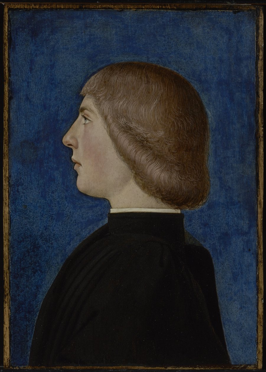 Portret van een jonge man door Unbekannt Unbekannt