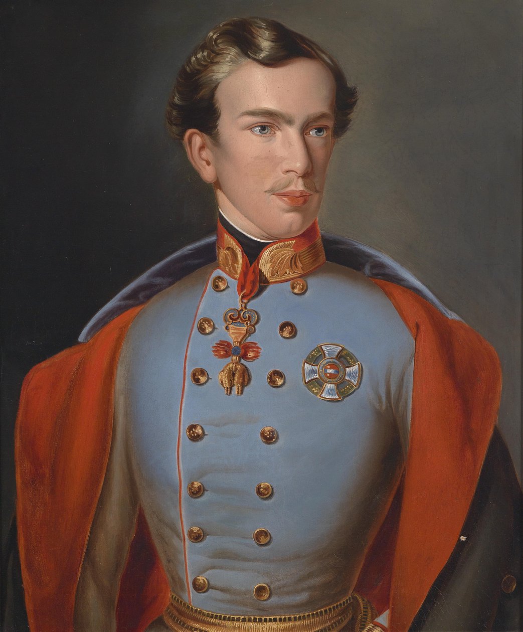 Portret van de jonge keizer in uniform met ordetekens door Unbekannt Unbekannt
