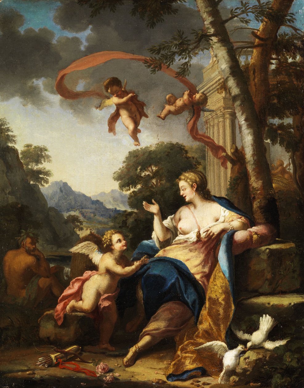 Venus en Cupido door Unbekannt Unbekannt