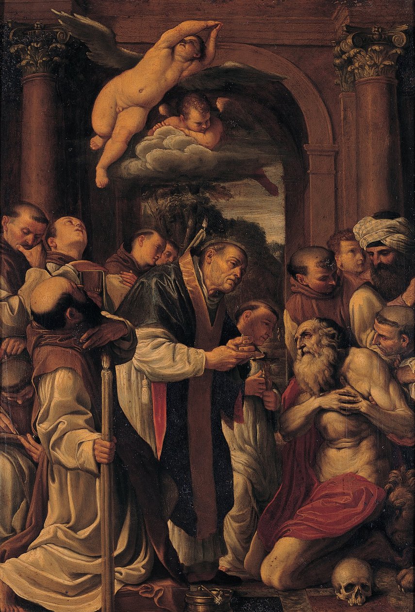 Communie van St. Hiëronymus door Unbekannt Unbekannt