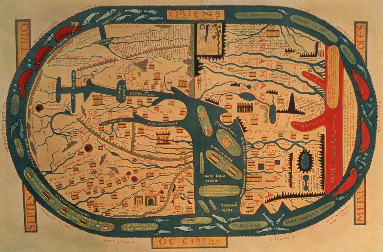 Kopie van een 8e-eeuwse Beatus mappamundi door Unbekannt Unbekannt