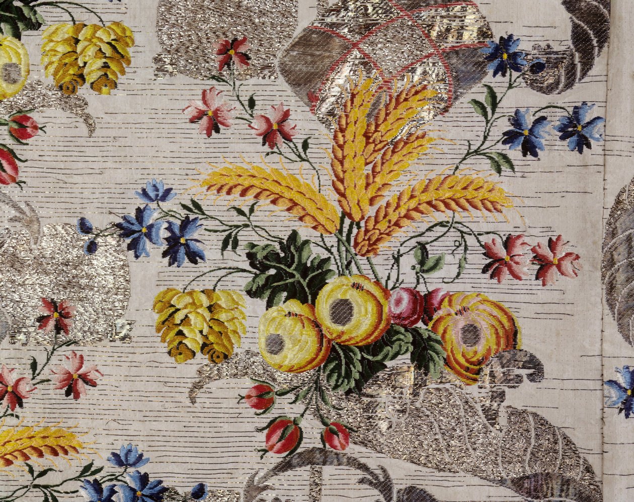 Hofkleding ensemble; mantua (detail) door Unbekannt Unbekannt