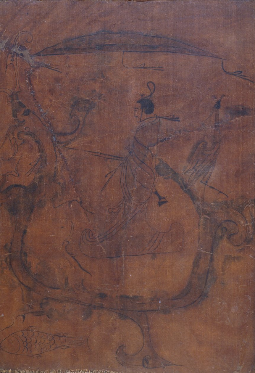 Figuur die een Draak Bestuurt door Unbekannt Unbekannt