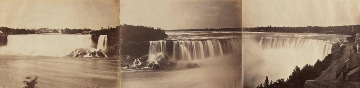 Niagara Falls drie-delige panorama door Unbekannt Unbekannt