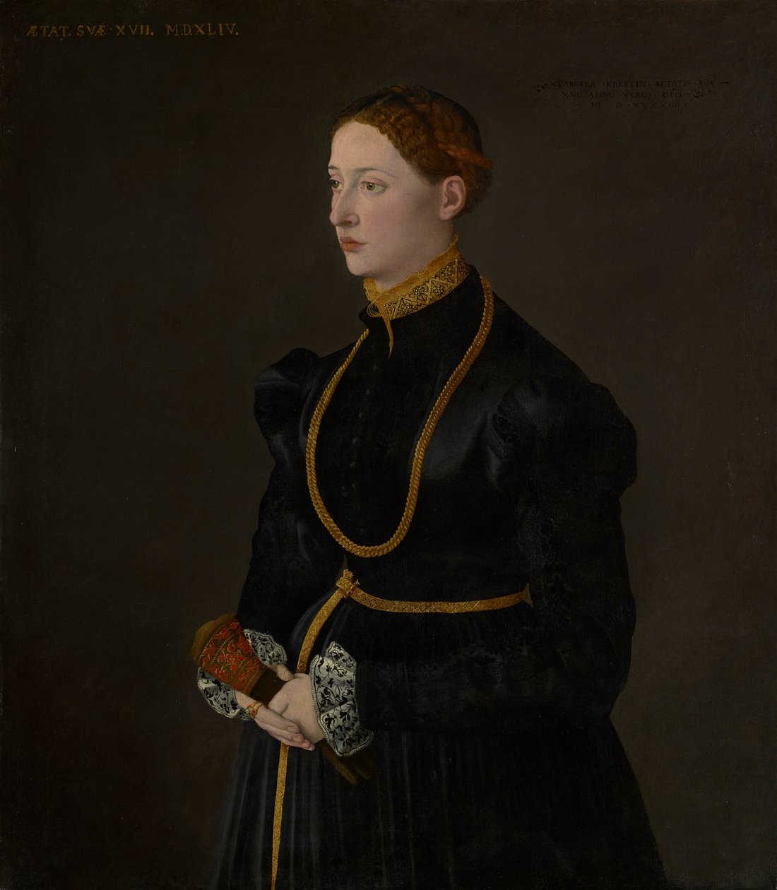Portret van Barbara Kressin door Unbekannt Unbekannt