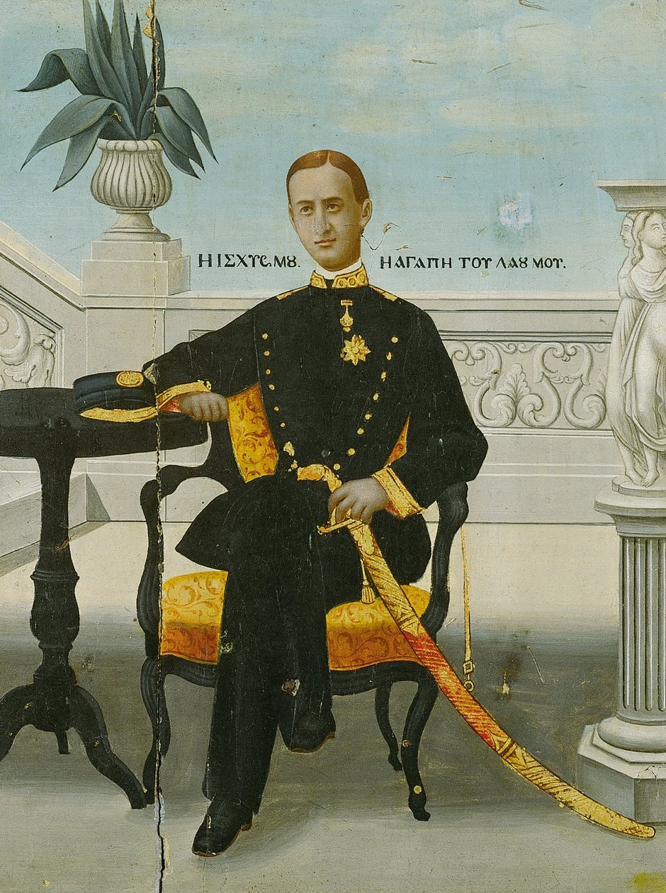 Portret van George I in de vroege jaren van zijn regering door Unbekannt Unbekannt