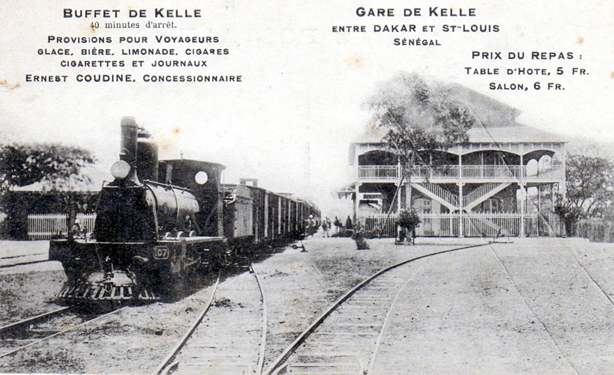 Ansichtkaart van het station in Kelle, ca. 1908 door Unbekannt Unbekannt