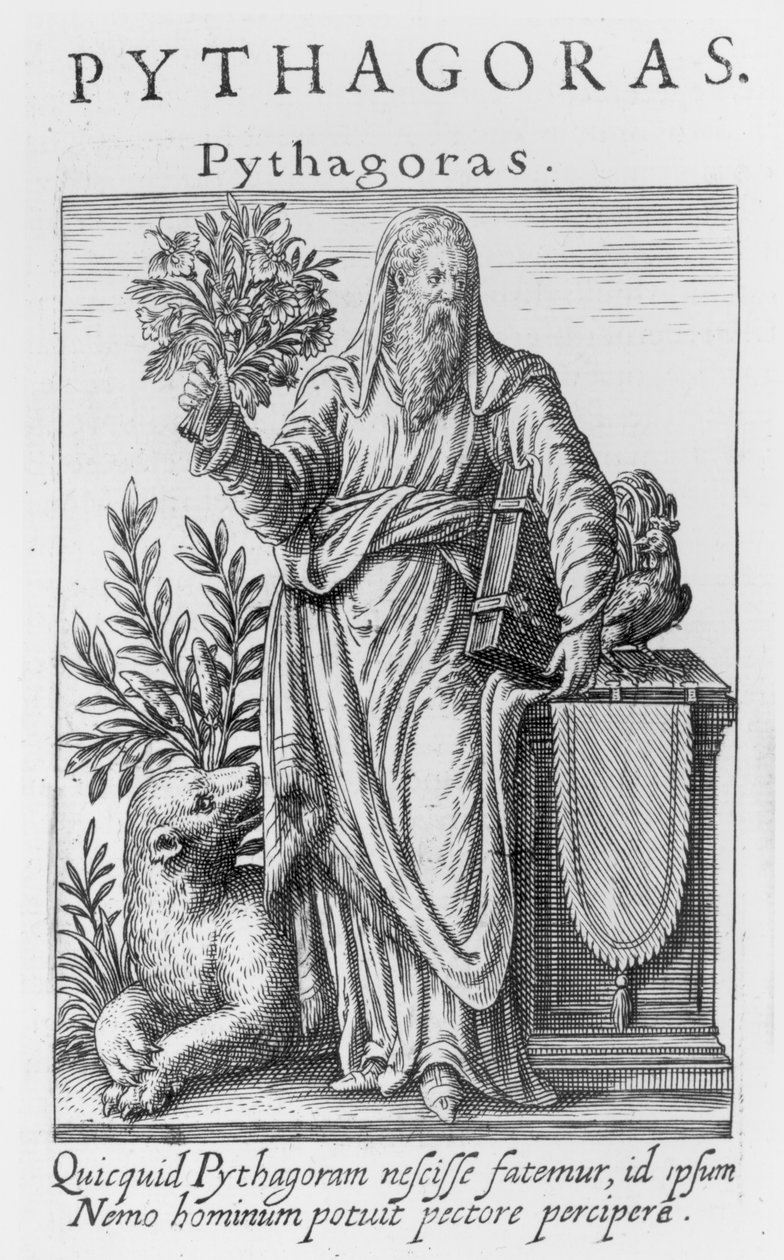 Pythagoras (c.580-c.500 v.Chr.) door Unbekannt Unbekannt