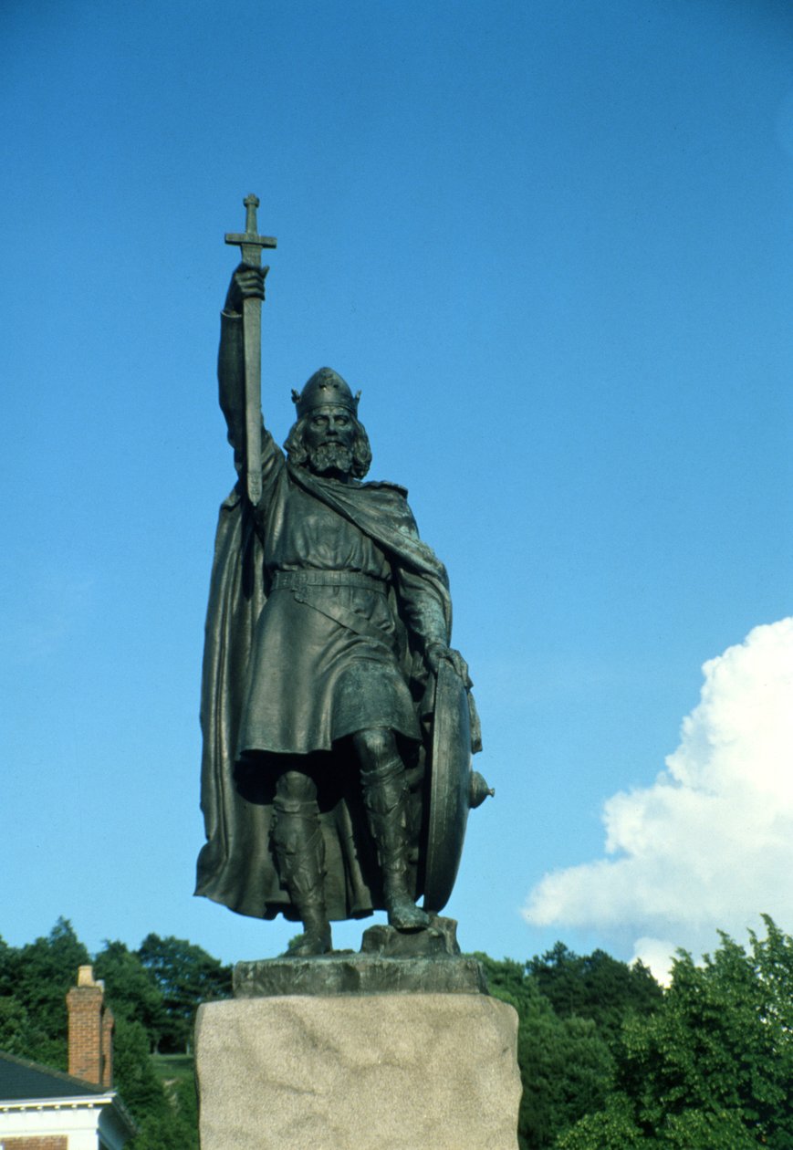 Standbeeld van Alfred de Grote (849-99) door Unbekannt Unbekannt