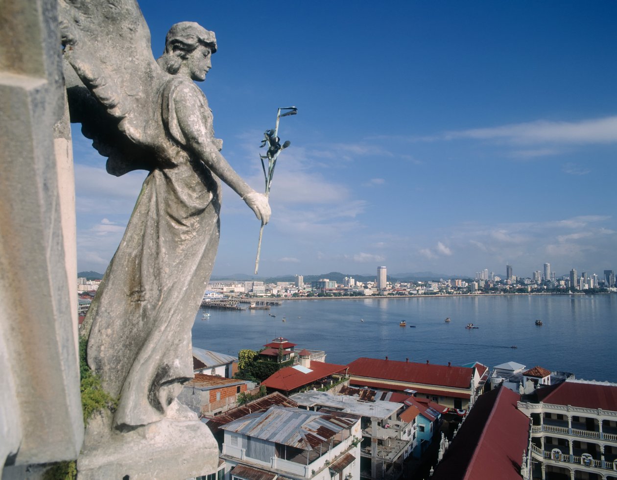Uitzicht op de stad vanaf Iglesia de San Francisco Assis door Unbekannt Unbekannt