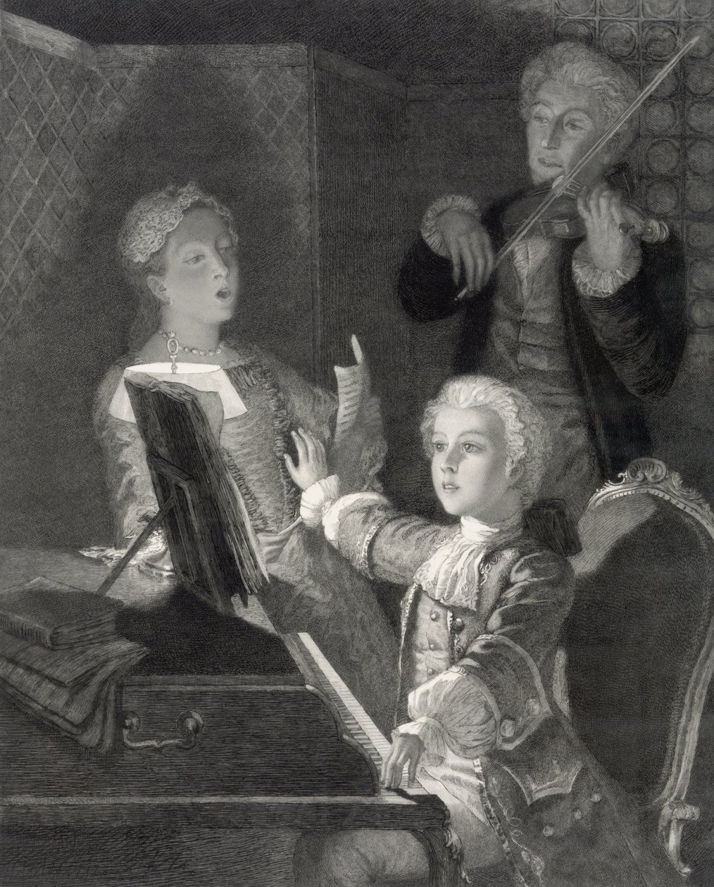 Wolfgang Amadeus Mozart als kind door Unbekannt Unbekannt
