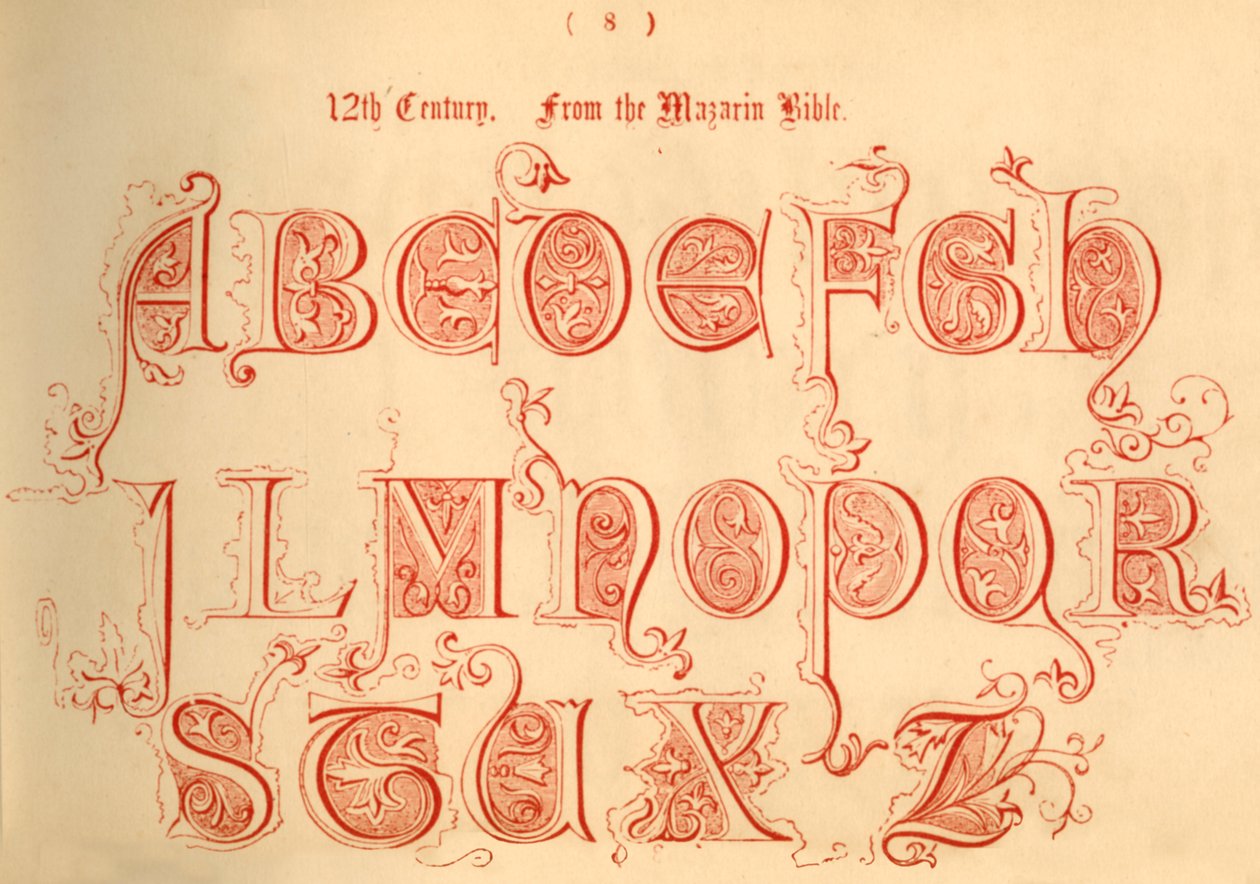 12e eeuw. Uit de Mazarin Bijbel, 1862 door Unbekannt