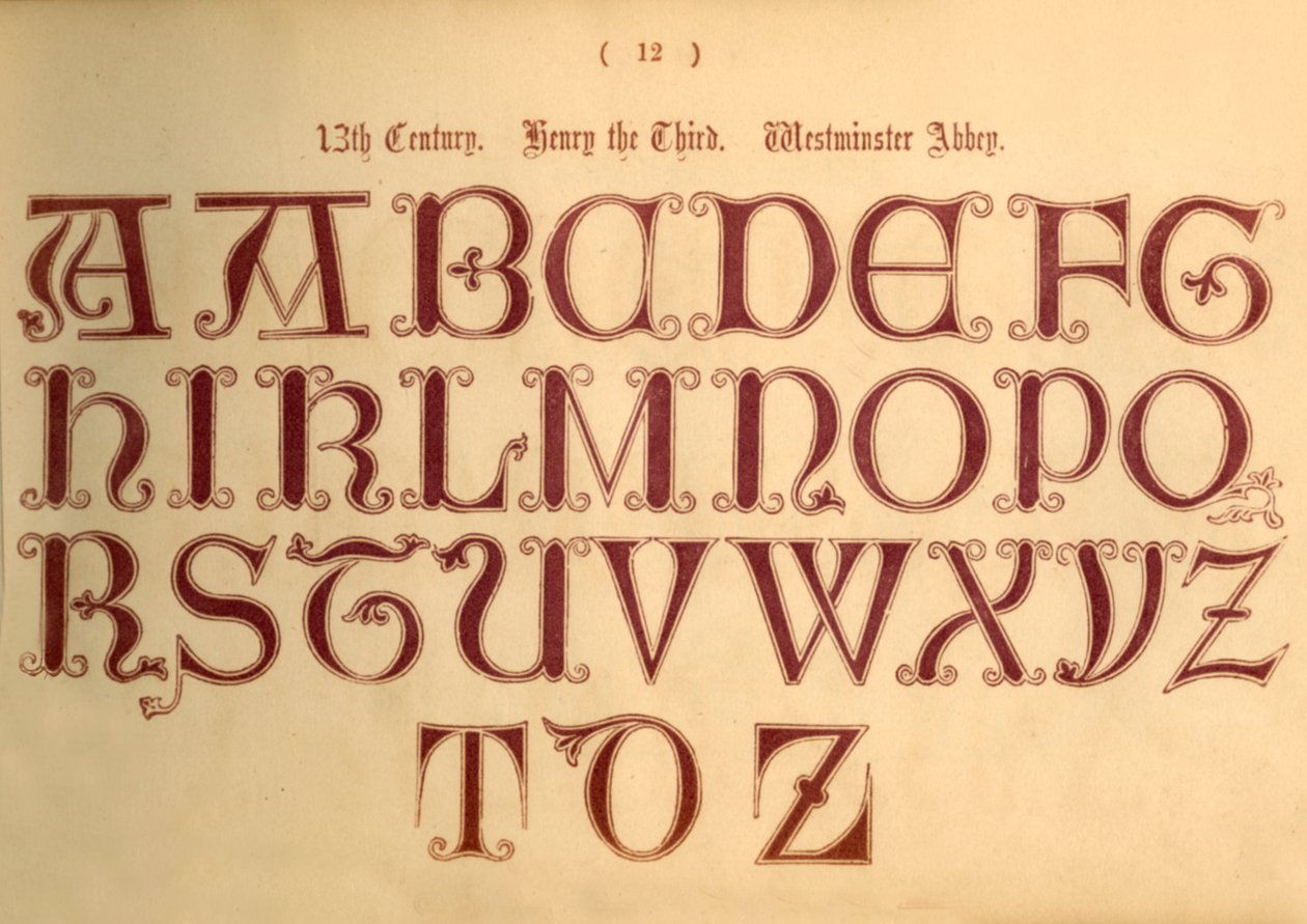 13e eeuw. Hendrik de Derde. Westminster Abbey, 1862 door Unbekannt
