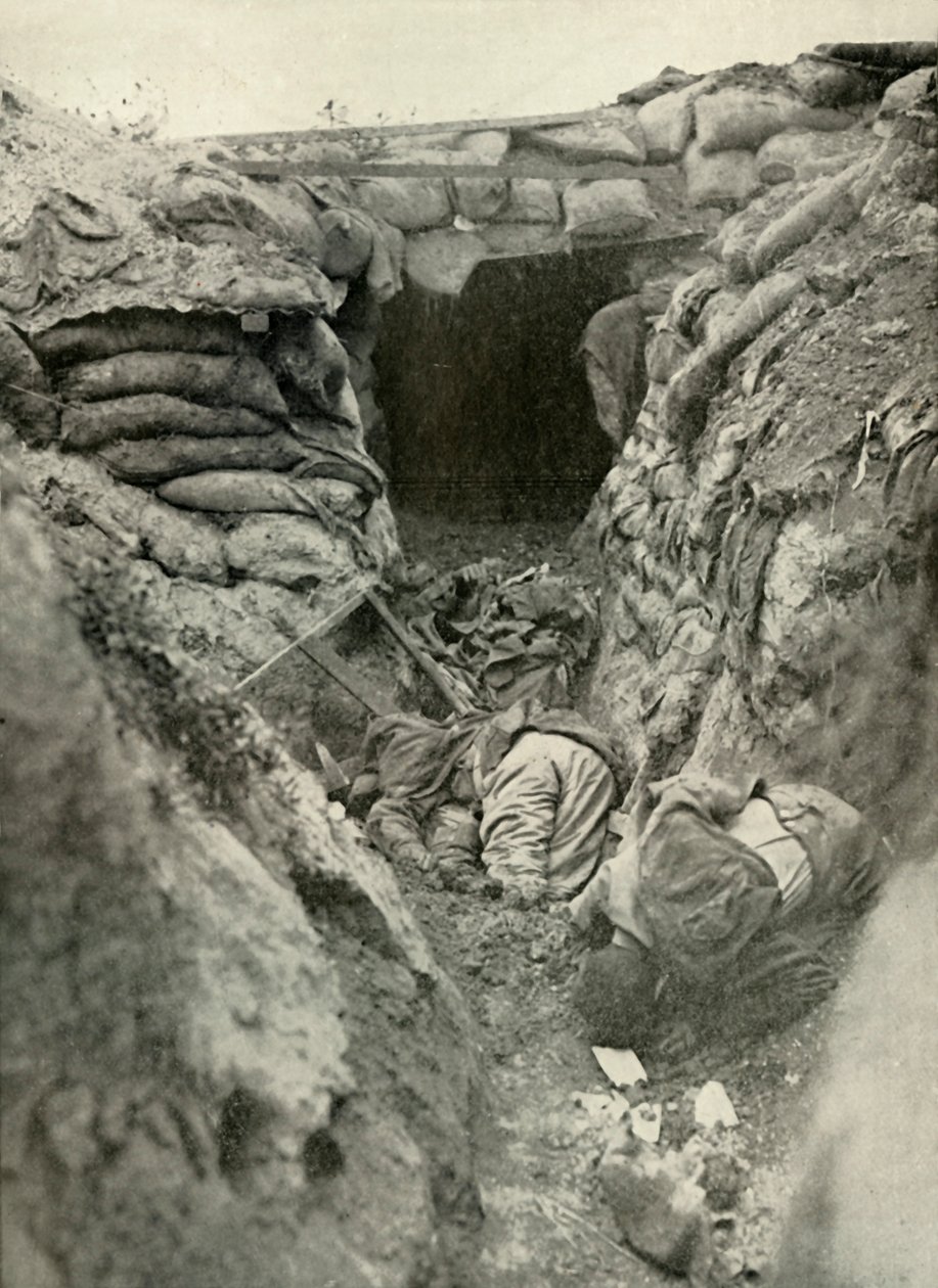 Een veroverde Duitse loopgraaf, 1919 door Unbekannt