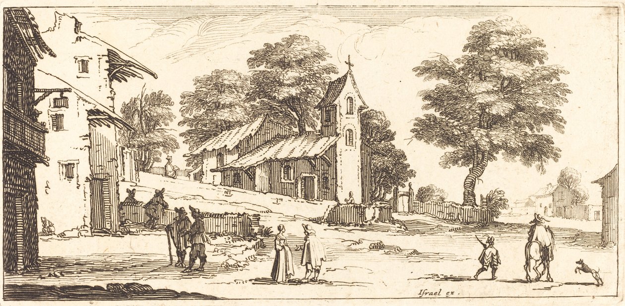 Een kerk door Unbekannt