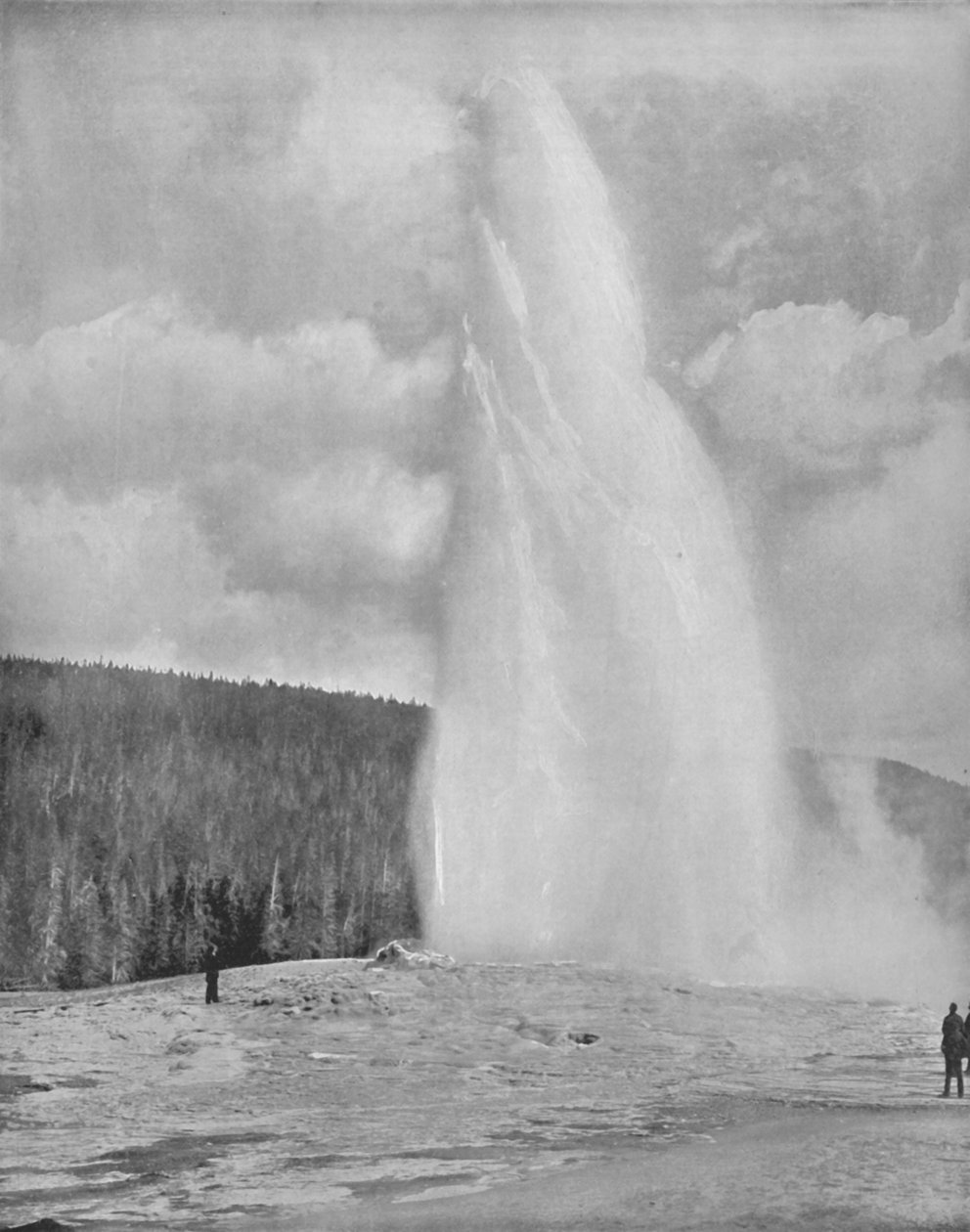 Een geiser in het Yellowstone Park, 19e eeuw door Unbekannt